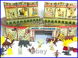 Vintage Marx Super Circus Playset Box with Tent Sideshow Panels As-Is Incomplete