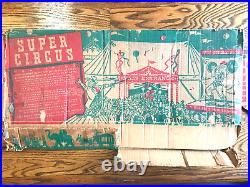 Vintage Marx Super Circus Playset Box with Tent Sideshow Panels As-Is Incomplete