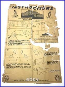 Vintage Marx Super Circus Playset Box with Tent Sideshow Panels As-Is Incomplete