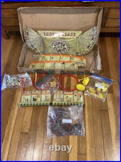 Vintage Marx Super Circus Playset Nearly Complete 1950s Tin Litho With Box