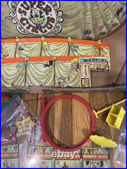 Vintage Marx Super Circus Playset Nearly Complete 1950s Tin Litho With Box