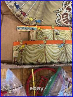 Vintage Marx Super Circus Playset Nearly Complete 1950s Tin Litho With Box