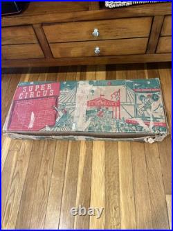 Vintage Marx Super Circus Playset Nearly Complete 1950s Tin Litho With Box