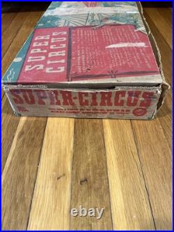 Vintage Marx Super Circus Playset Nearly Complete 1950s Tin Litho With Box