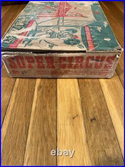 Vintage Marx Super Circus Playset Nearly Complete 1950s Tin Litho With Box