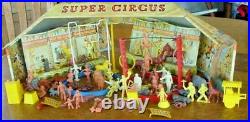 Vintage Marx Super Circus Playset -tent, Sideshow Panels, 88 Total Pcs. As Found