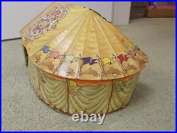 Vintage Marx Super Circus TENT / Main entrance Tin Litho from Playset 1950s