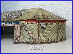 Vintage Marx Super Circus Tent Toy Tin Play Set