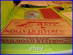 Vintage Marx Talking Railroad Station With Accessories Unassembled In Box