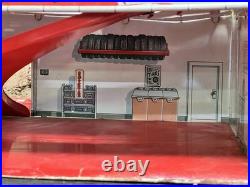 Vintage Marx Texaco Automotive Center Gas & Oil Service Station Tin Toy with Sign