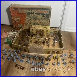 Vintage Marx The Alamo Playset No. 3543 Box Figures Horses Cannons Walls