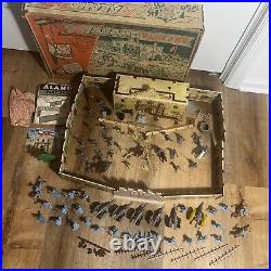 Vintage Marx The Alamo Playset No. 3543 Box Figures Horses Cannons Walls