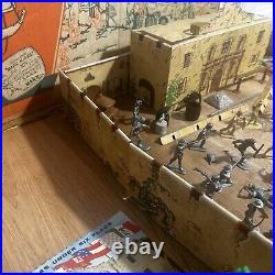 Vintage Marx The Alamo Playset No. 3543 Box Figures Horses Cannons Walls