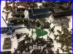 Vintage Marx Timmee Toy Army Men Playsets Vehicles Tanks Huge Lot