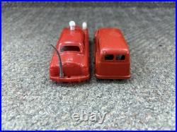 + Vintage Marx Tin Fire Department Headquarters Fire House with 2 Cars
