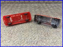 + Vintage Marx Tin Fire Department Headquarters Fire House with 2 Cars