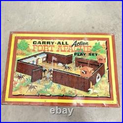 Vintage Marx Tin Fort Apache Carry-All Action Playset Accessories #4685 62pcs