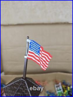 Vintage Marx Tin Litho Carry-All Fort Apache Play Set withFigures & Accessories