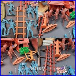 Vintage Marx Tin Litho Carry-All Fort Apache Play Set withFigures & Accessories