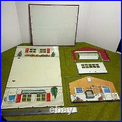 Vintage Marx Tin Two Car Garage with Box Never Assembled