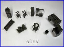 Vintage Marx Tin US Army Headquarters Training Center With Soldiers & Extras