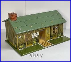 Vintage Marx Tin US Army Headquarters Training Center With Soldiers & Extras