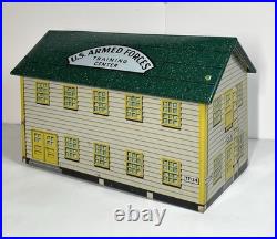 Vintage Marx Tin US Army Headquarters Training Center With Soldiers & Extras