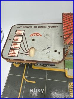 Vintage Marx Tinplate Bus Station 23 Wide Base