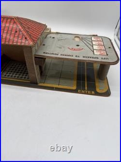Vintage Marx Tinplate Bus Station 23 Wide Base