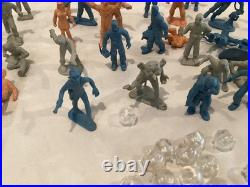 Vintage Marx Tom Corbett Space Academy figures Aliens space helmets 43 figures