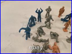 Vintage Marx Tom Corbett Space Academy figures Aliens space helmets 43 figures