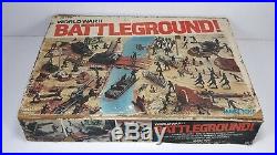 Vintage Marx Toys 1977 World War II Battleground Play Set Incomplete W Box READ