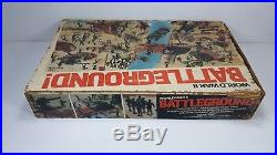Vintage Marx Toys 1977 World War II Battleground Play Set Incomplete W Box READ