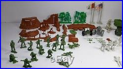 Vintage Marx Toys 1977 World War II Battleground Play Set Incomplete W Box READ