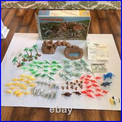 Vintage Marx Toys #3398 Prehistoric Play Set with Dinosaurs, Animals, Cavemen, etc