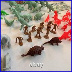Vintage Marx Toys #3398 Prehistoric Play Set with Dinosaurs, Animals, Cavemen, etc