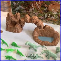 Vintage Marx Toys #3398 Prehistoric Play Set with Dinosaurs, Animals, Cavemen, etc
