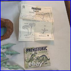 Vintage Marx Toys #3398 Prehistoric Play Set with Dinosaurs, Animals, Cavemen, etc