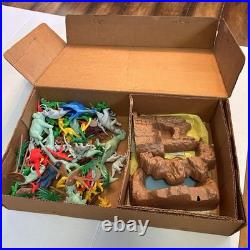 Vintage Marx Toys #3398 Prehistoric Play Set with Dinosaurs, Animals, Cavemen, etc