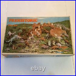 Vintage Marx Toys #3398 Prehistoric Play Set with Dinosaurs, Animals, Cavemen, etc