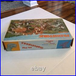 Vintage Marx Toys #3398 Prehistoric Play Set with Dinosaurs, Animals, Cavemen, etc