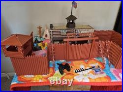 Vintage Marx Toys 3681 Fort Apache Play Set 1964 Near Complete Set in Box Rare