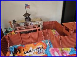 Vintage Marx Toys 3681 Fort Apache Play Set 1964 Near Complete Set in Box Rare