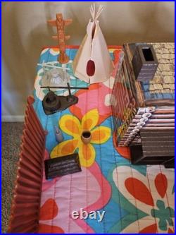 Vintage Marx Toys 3681 Fort Apache Play Set 1964 Near Complete Set in Box Rare