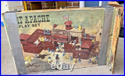 Vintage Marx Toys 3681 Fort Apache Play Set 1964 Nearly Complete Set in Box Rare