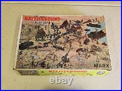 Vintage Marx Toys Battleground Play Set 4756 In Original Box & Extras
