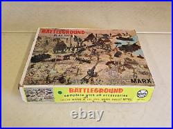 Vintage Marx Toys Battleground Play Set 4756 In Original Box & Extras