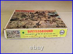 Vintage Marx Toys Battleground Play Set 4756 In Original Box & Extras