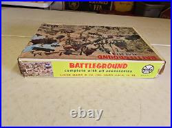 Vintage Marx Toys Battleground Play Set 4756 In Original Box & Extras