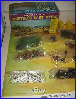 Vintage Marx Toys Custer's Last Stand Miniature Playset Hand Painted Figures